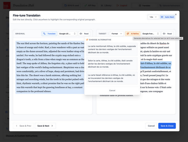 BookCoverZone Translation Hub Workspace View 3
