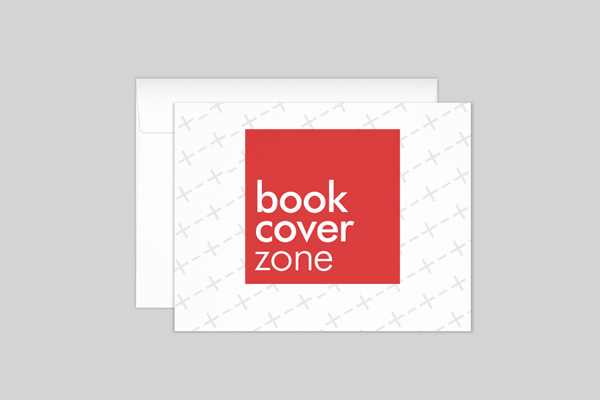 Blank Landscape Greeting Card Mockup with Envelope
