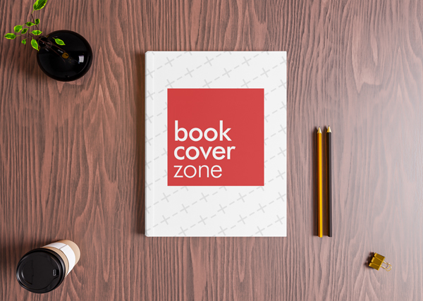 Journal Mockup on Brown Table
