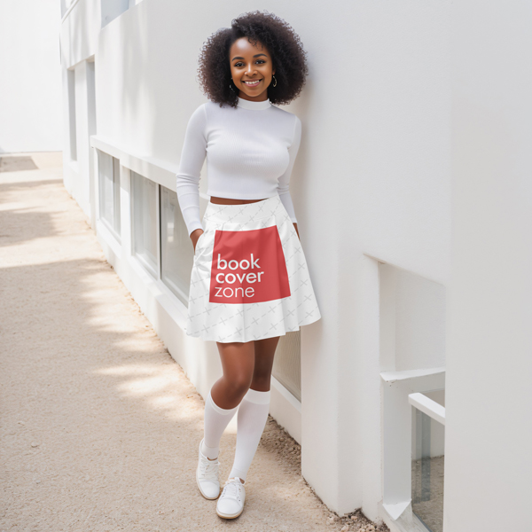 A-Line Skirt Mockup with Teen Posing Outside