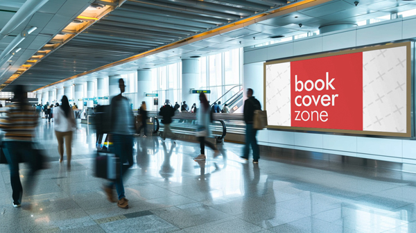 Airport Terminal Advertising Billboard Mockup