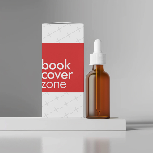 Amber Glass Bottle Packaging Mockup