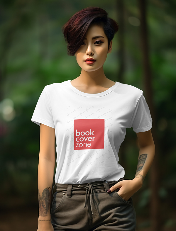 Asian Girl T-Shirt Mockup