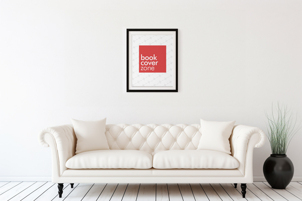 Black Wooden Frame Poster Mockup
