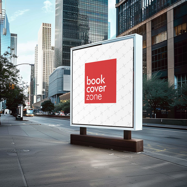 Big City Street Digital Billboard Mockup