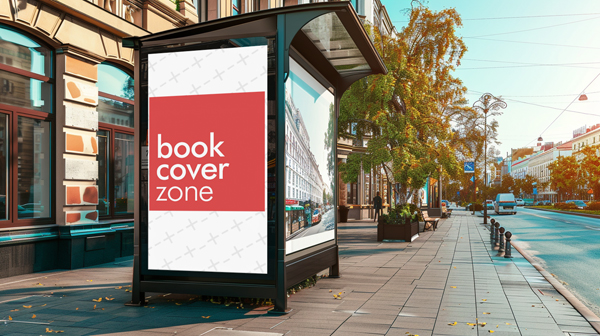 Billboard and Signage Mockup on a Bus Stand