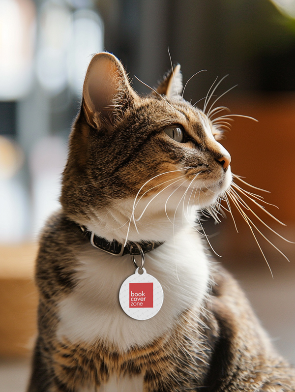 Circular Tag Mockup for Cats
