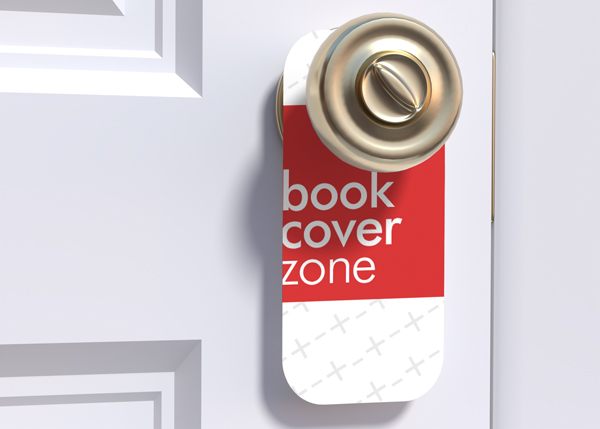 Door Hanger Mockup on Door Knob