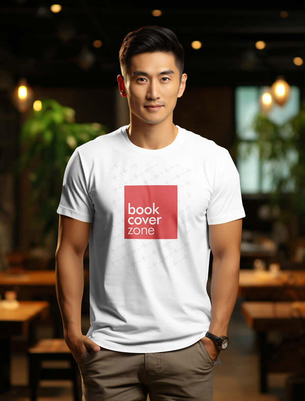 Fit Asian Male Model Wearing Hoodie Mockup