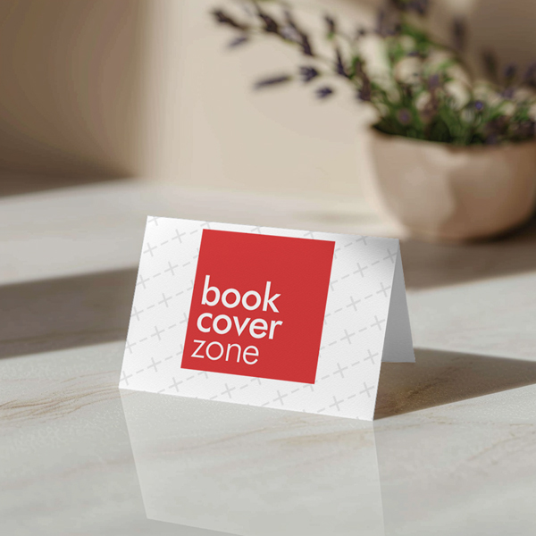 Folded Name Card Mockup for Events and Weddings