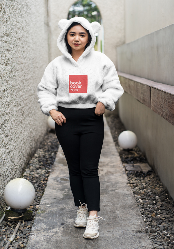 Girl Smiling on a Hoodie Mockup