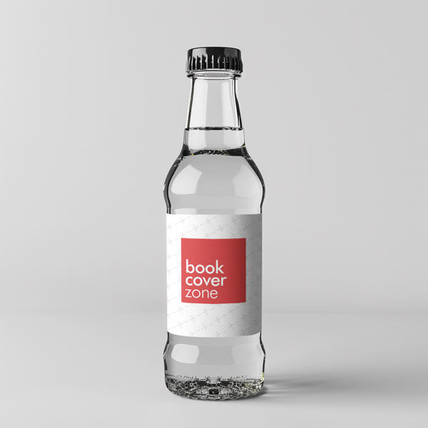 Glass Bottle with Liquid Label Mockup