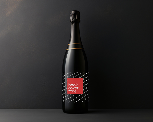 Black Champagne Bottle Mockup Generator