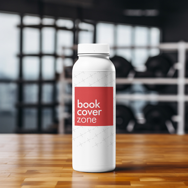 White Gym Water Bottle Mockup