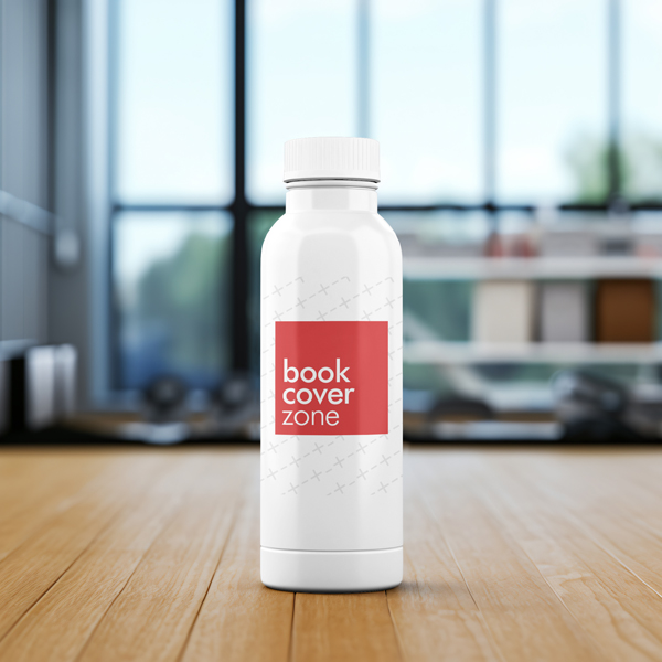 White Gym Water Bottle Mockup