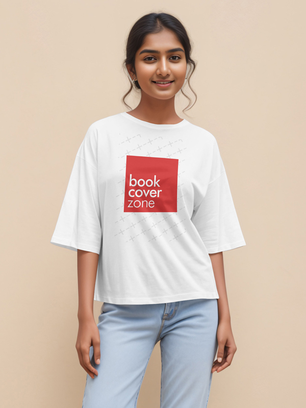 Indian Model Posing in Round Collar T-Shirt Mockup