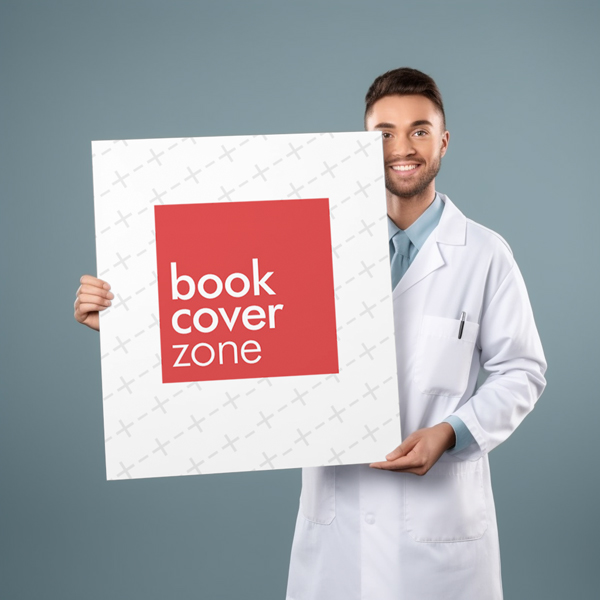 Doctor Holding Large Medical Poster Mockup