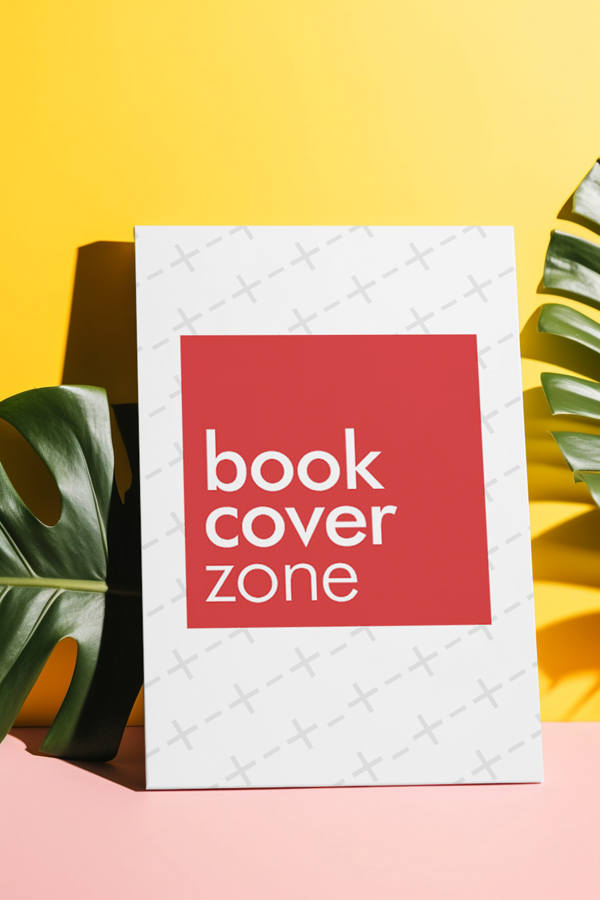 Magazine Cover Mockup on Minimalistic Green Background