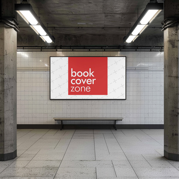 Metro Station Rectangular Display Signage Mockup