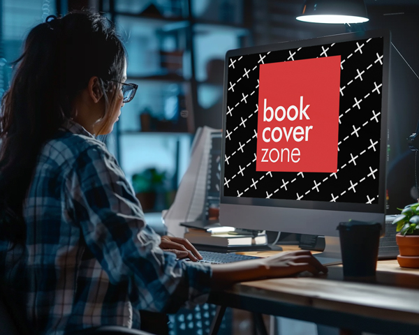 Monitor Screen Mockup with Female Office Employee