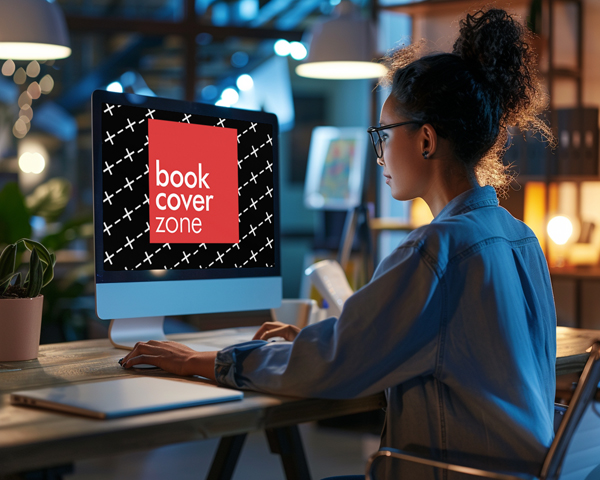 Monitor Screen Mockup with Female Employee