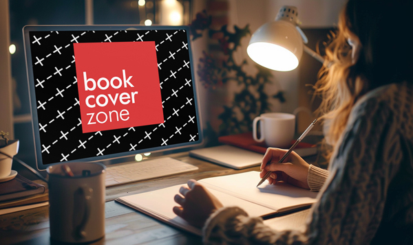 Monitor Screen Mockup with Woman at Study Table