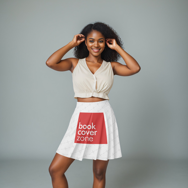 Online Skirt PSD Mockup on Black Model