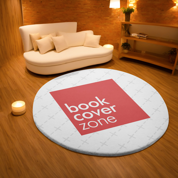 Round Carpet Mockup Generator for Wooden Living Room Floor