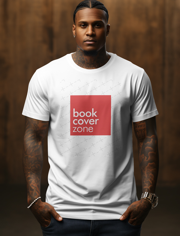 Round Collar T-Shirt PSD Mockup with Tattooed Male Model