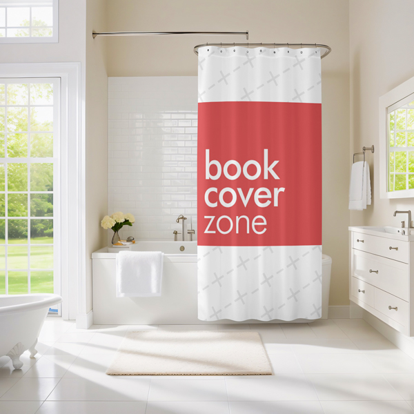 Cozy Cabin Shower Curtain Mockup Generator