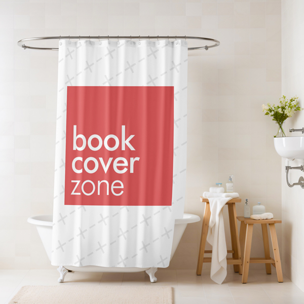 High-end Spa Shower Curtain Mockup Generator