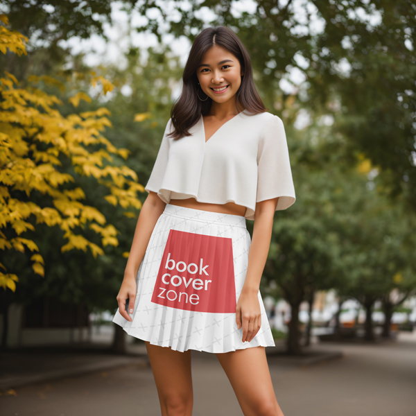 Skirt Mockup with Smiling Asian Model