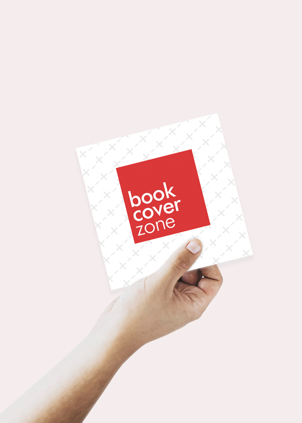Small Square Paper Mockup Held by Person