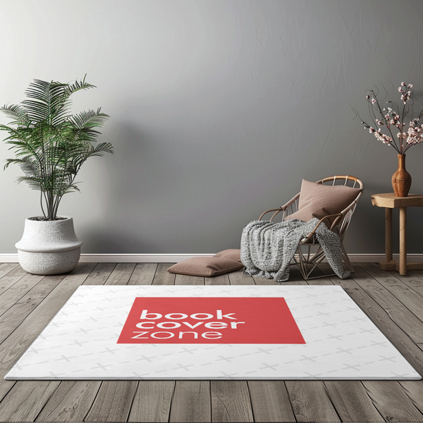 Modern Posh Home Square Rug Mockup Generator