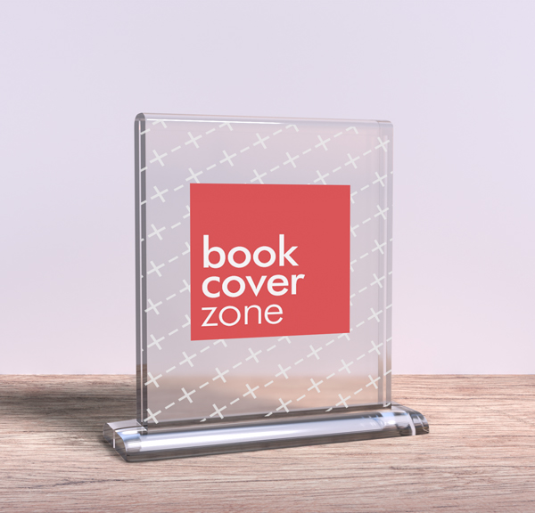 Transparent Acrylic Block Nameplate Mockup
