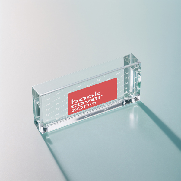 Transparent Nameplate Glass Case Mockup