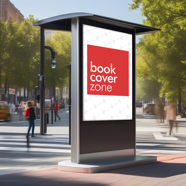 Vertical Billboard Mockup on a Bus Shelter
