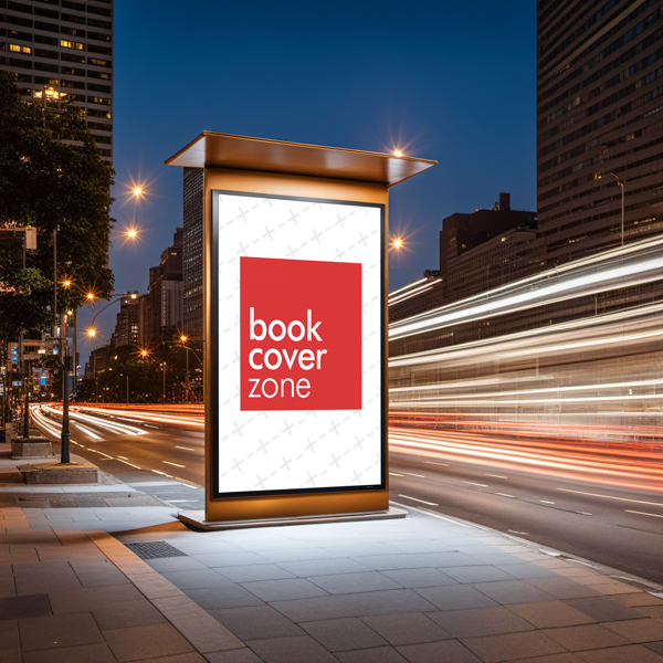 Vertical Roadside Billboard Mockup