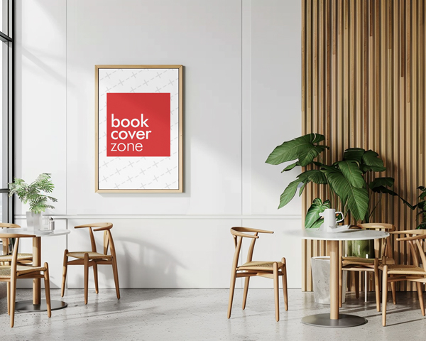Wooden Frame Design Mockup for Minimalistic Cafe