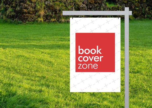 Yard Sign Mockup on Wooden Pole