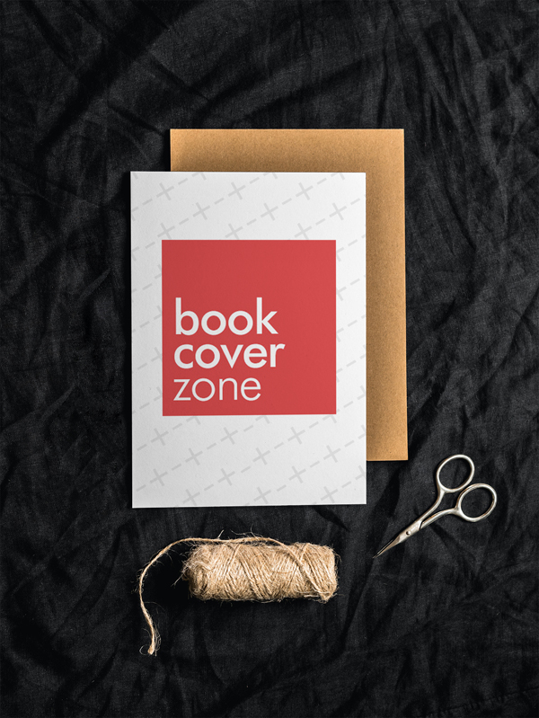 A4 Paper on Black Cloth Background
