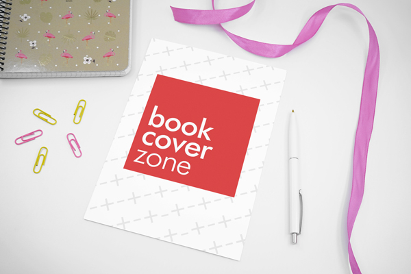 A5 Paper with Writing Supplies Mockup