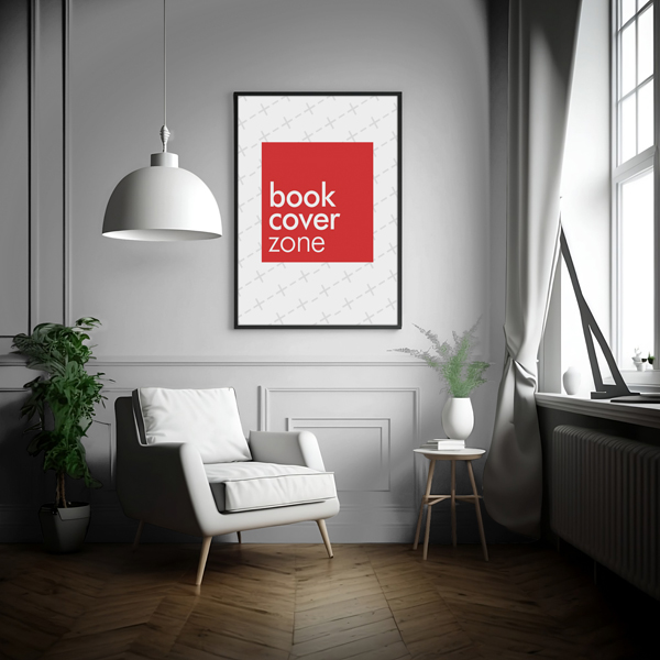 AI Mockup of Empty Poster on Living Room Wall