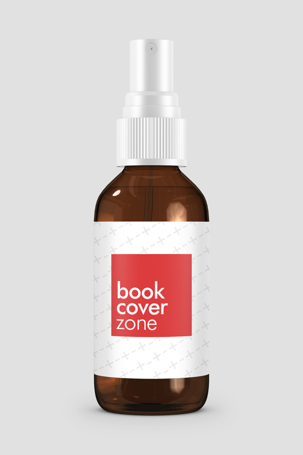 Amber Glass Spray Bottle Mockup