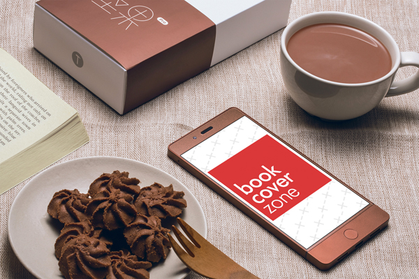 Black Android Smartphone Mockup on Lunch Table