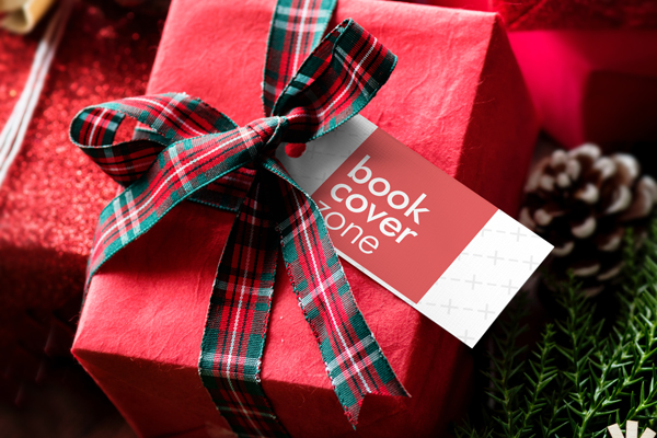 Christmas Present Gift Box with Paper Label Tag