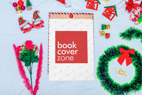 Christmas-Themed Greeting Card Mockup