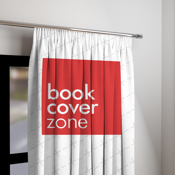 Close-Up View of a White Curtain Mockup