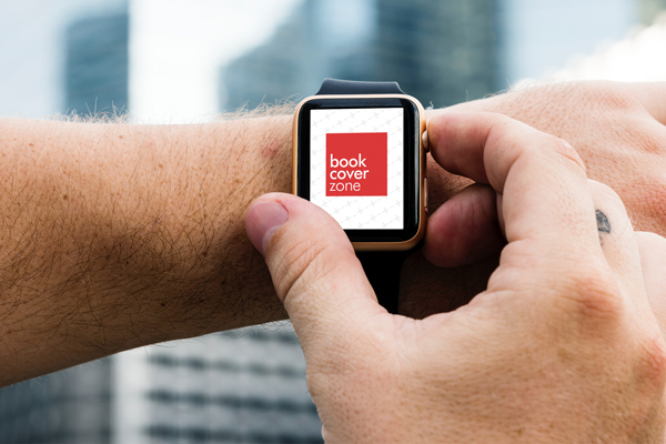 Closeup of a Man Using an Apple Smartwatch Outdoors