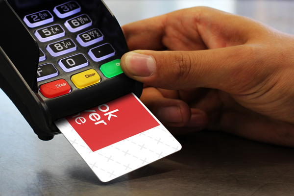 Credit Card in Payment Terminal Mockup